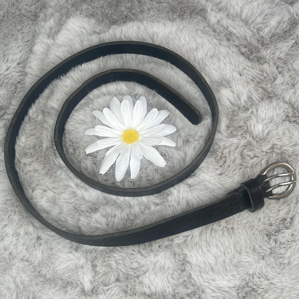 Black Genuine Leather Belt, Women’s Size Small